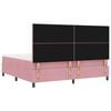 vidaXL Letto a molle con materasso Rosa 200 x 200 cm Tessuto