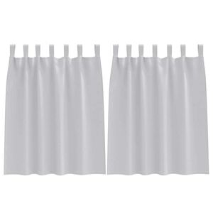 vidaXL Tende Blackout con Anelli 2 pcs Grigio chiaro 140 x 140 cm