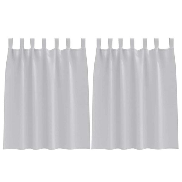 vidaXL Tende Blackout con Anelli 2 pcs Grigio chiaro 140 x 140 cm