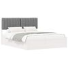 vidaXL Letto con Testiera Rivestita Grigio chiaro 150 x 200 cm