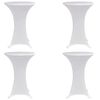 vidaXL Coperture Verticali per Tavolo 4 pz Ø60 cm Bianco Elastico