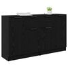 vidaXL Sideboards 2 pcs Rovere Nero 60 x 30 x 70 cm Legno multistrato