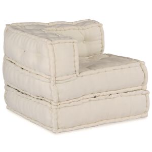 vidaXL Unit&agrave; di Divano Modulare Tessuto Crema 210 x 70 x 56 cm