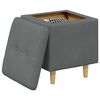 vidaXL Pouf contenitore Grigio scuro 40 x 40 x 45 cm Tessuto
