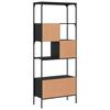 vidaXL Libreria a 5 Ripiani Nera 76x33x188,5 cm in Legno Multistrato