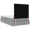 vidaXL Letto con contenitore e LED con led Grigio chiaro 120 x 190 cm
