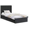 vidaXL Struttura del letto con stoccaggio e testata Nero 100 x 200 cm