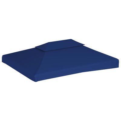 vidaXL Copertura Superiore per Gazebo a 2 Strati 310 g/m² 4x3 m Blu