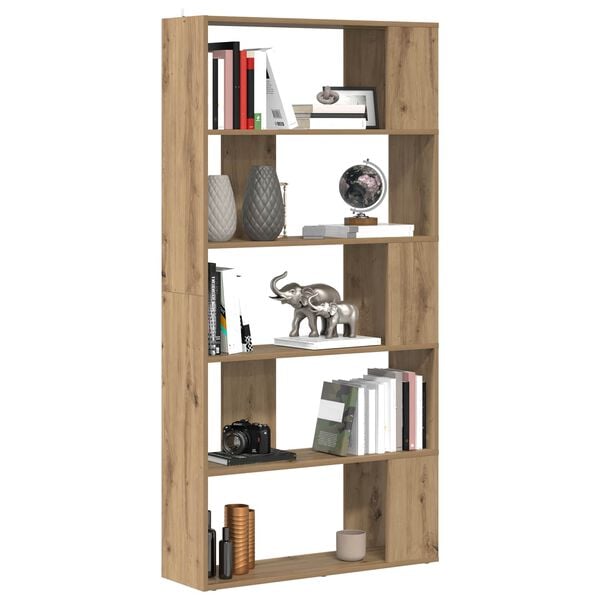 vidaXL Armadio per Libri Rovere artigianale 80 x 24 x 159 cm