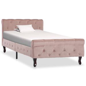 vidaXL Giroletto Rosa in Velluto 90x200 cm