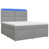 vidaXL Letto box spring con materasso Grigio Chiaro 140 x 190 cm
