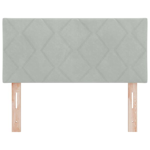 vidaXL Testiera LED con testiera Grigio chiaro 90 cm Pelle Sintetica