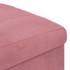 vidaXL Pouf contenitore con cuscino Rosa 40 x 40 x 45 cm Velluto