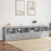 vidaXL Credenza con Luci LED Grigio Cemento 283x37x67 cm