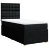 vidaXL Giroletto a Molle con Materasso Nero 90x200 cm in Tessuto
