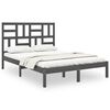 vidaXL Giroletto Grigio in Legno Massello 140x190 cm