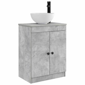 vidaXL Mobile da bagno con lavabo Grigio Cemento 54 x 35 x 83 cm