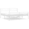 vidaXL Giroletto con Testiera e Pediera Metallo Bianco 183x213 cm