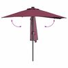 vidaXL Ombrello da giardino Rosso bordò 294 x 150 x 223 cm Tessuto