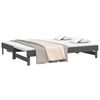 vidaXL Dormeuse Estraibile Grigia 2x(90x200) cm Legno Massello di Pino