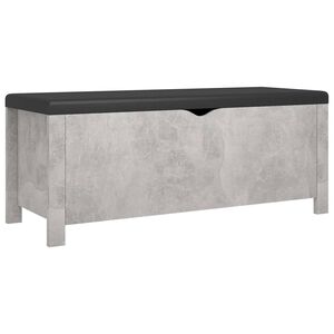 vidaXL Contenitore con Cuscino Grigio Cemento 105x40x45cm Multistrato