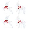 vidaXL Renna di Natale 4 pz 80 LED Bianco freddo 43 x 19 x 65 cm