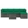 vidaXL Set Divani da Giardino su Pallet 6 pz con Cuscini Massello Pino