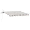 vidaXL Tessuto per Tenda Grigio chiaro e bianco 400 &times; 350 cm