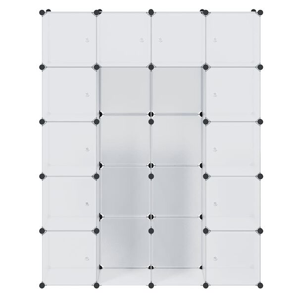 vidaXL Armadietto Modulare 14 Scomparti Bianco 37 x 146 x 180,5 cm