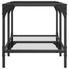 vidaXL Tavolini con Piano Vetro Trasparente 2 pz 78,5x40x40 cm Acciaio