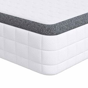 vidaXL Materasso Morbido medio 80 x 200 cm Bianco e Grigio