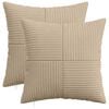 vidaXL Federa 2 pcs ALMELO Tortora 45 x 45 cm corduroy