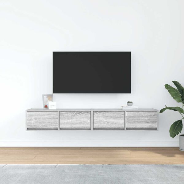vidaXL Mobili TV 2pz Grigio Sonoma 80x31x25,5 cm Legno Multistrato