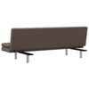 vidaXL Divano Letto con 2 Cuscini Marrone in Similpelle