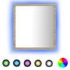 vidaXL Specchio da Bagno LED Rovere Sonoma 40x8,5x37 cm in Acrilico