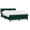 vidaXL Giroletto a Molle con Materasso Verde Scuro 160x220 cm Velluto
