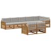 vidaXL Set di divani da esterno 8 pcs Naturale e Grigio Chiaro