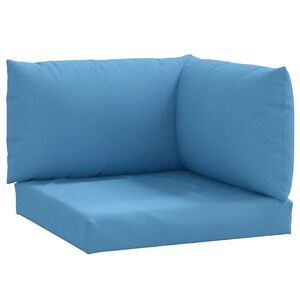 vidaXL Cuscini per Pallet 3 pz Blu M&eacute;lange in Tessuto