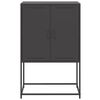 vidaXL Credenza Nera 68,5x38,5x107 cm in Acciaio
