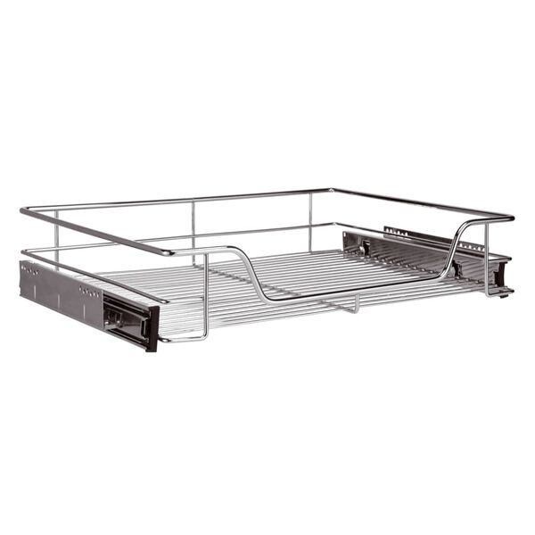 HI Cestino a Cassetto Telescopico per Armadietti 49x44x10 cm Cromo