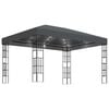 vidaXL Gazebo con Stringa di Luci LED 3x4 m Antracite