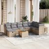 vidaXL Set Divano da Giardino 9 pz con Cuscini Beige Misto Polyrattan