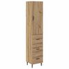 vidaXL Credenza Rovere artigianale 34,5 x 34 x 180 cm