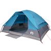vidaXL Tenda da Campeggio a Cupola per 4 Persone Blu Impermeabile