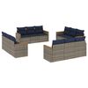 vidaXL Set Divani da Giardino 12 pz con Cuscini Grigio in Polyrattan