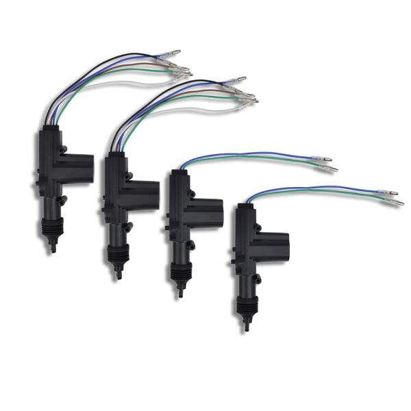 vidaXL Set Auto Chiusura Centralizzata con 2 Telecomandi 4 Motori 12 V