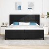 vidaXL Letto a Sorgente LED con materasso Nero 200 x 200 cm Tessuto