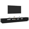 vidaXL Set mobile TV 3 pcs Nero 300 x 35 x 40 cm Legno multistrato