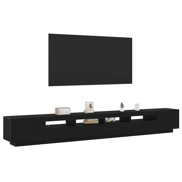 vidaXL Set mobile TV 3 pcs Nero 300 x 35 x 40 cm Legno multistrato