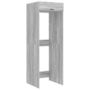 vidaXL Mobiletto per lavatrice Grigio Sonoma 67,5 x 68 x 200 cm